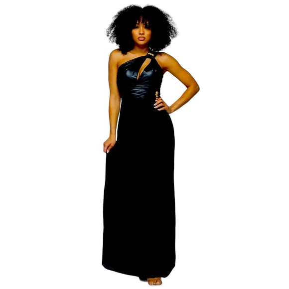 Faux Leather Maxi Dress - Picture 1 of 6